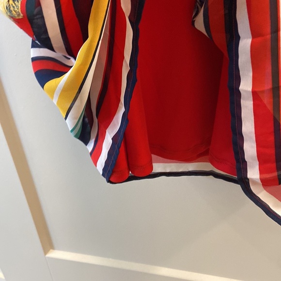 NWOT Tacera Derek Lam 10 Crosby Floral Stripe Cold Shoulder Maxi dress sz 4 EUC - Picture 10 of 16